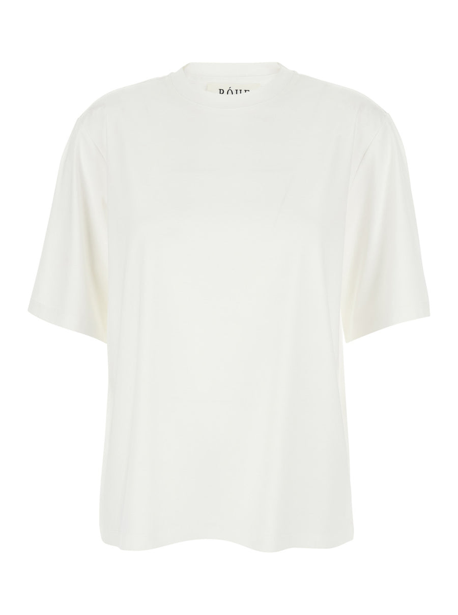 T-Shirt Crew Neck White Cotton Blend T-shirts & Jerseys