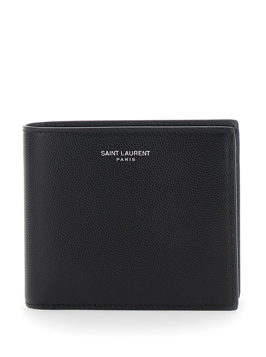 Bi-Fold Wallet Monogram Black Leather Calfskin