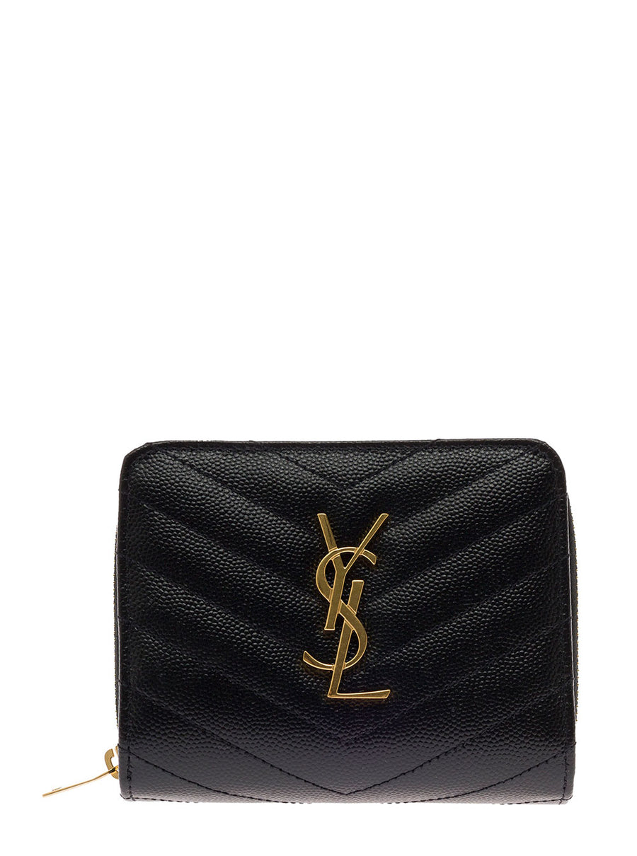 Wallet With Cassandre Plate, Black Leather Calf