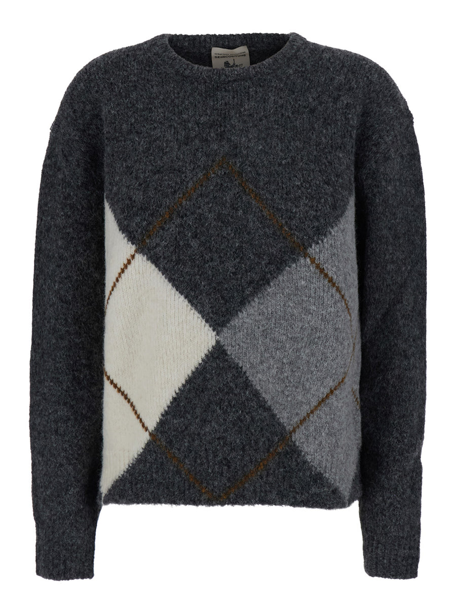 Pullover Keira Argyle Pull Grey Polyester Tops
