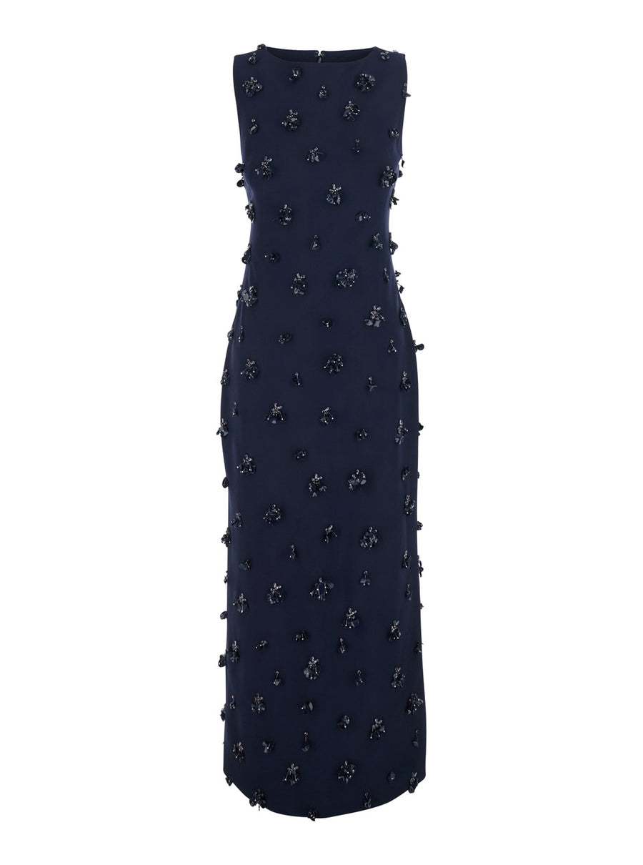 Midi Dress Claudia Blue Acetate