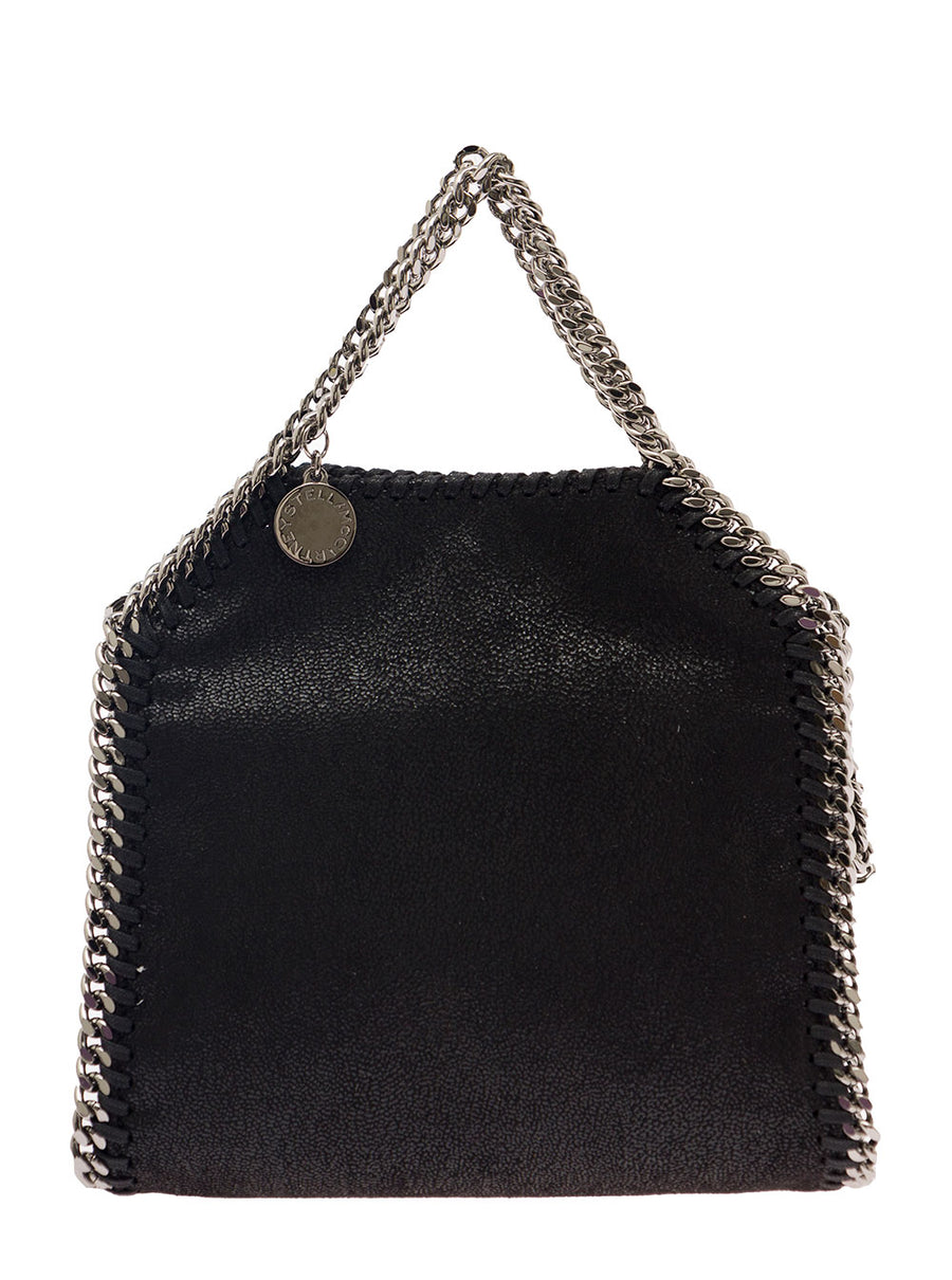 Mini Tote Bag 3chain Black Ecoleather Polyester Shoulder