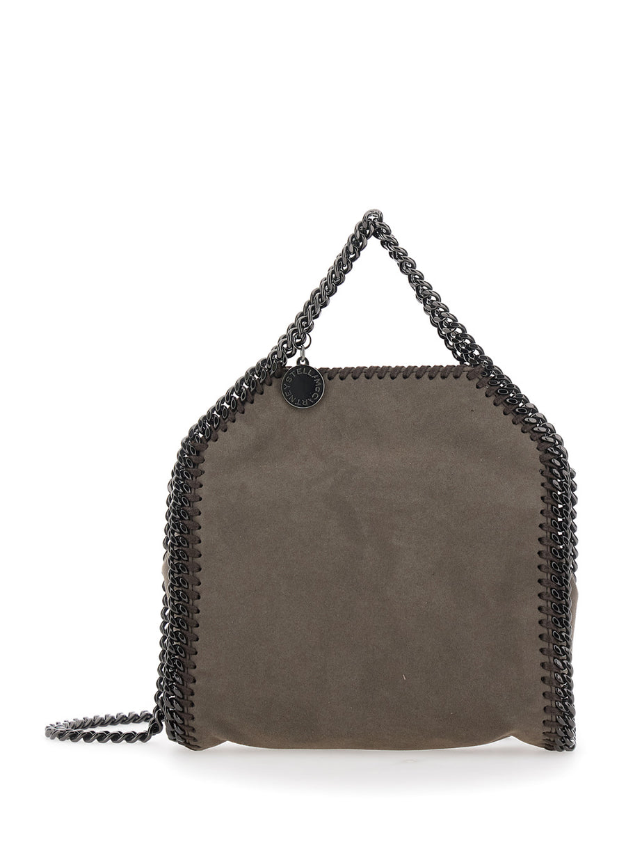 Tiny Tote Falabella Brown Tech Fabric Polyester Shoulder Bags