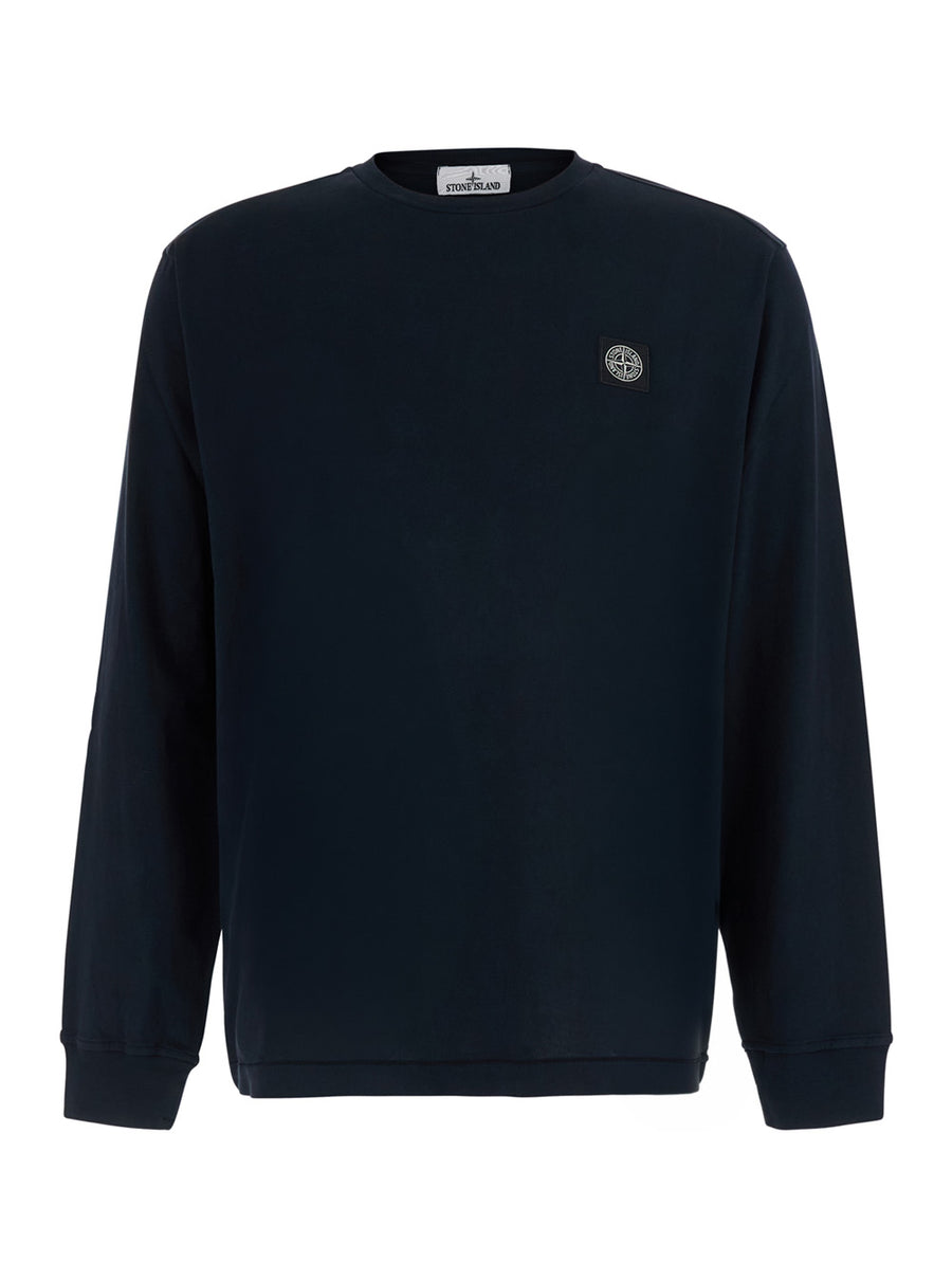 Crew Neck T-Shirt Blue Cotton T-shirts