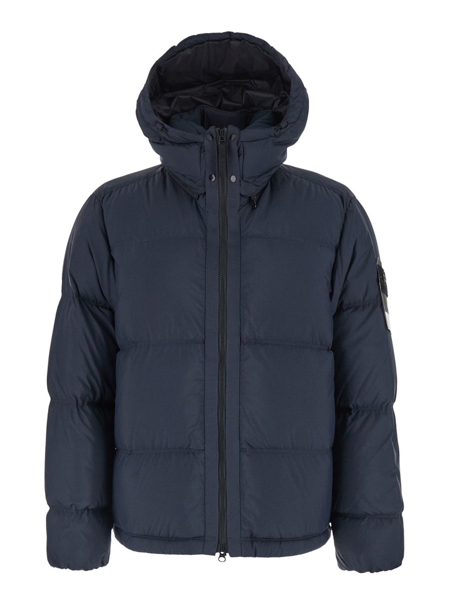 Down Jacket Blue Padded &