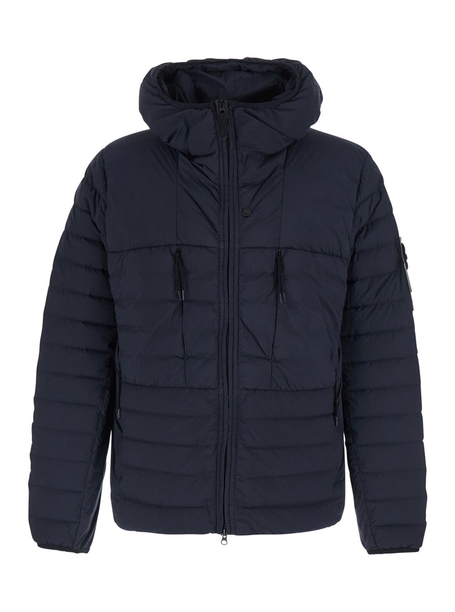 Down Jacket Blue Polyamide Padded &