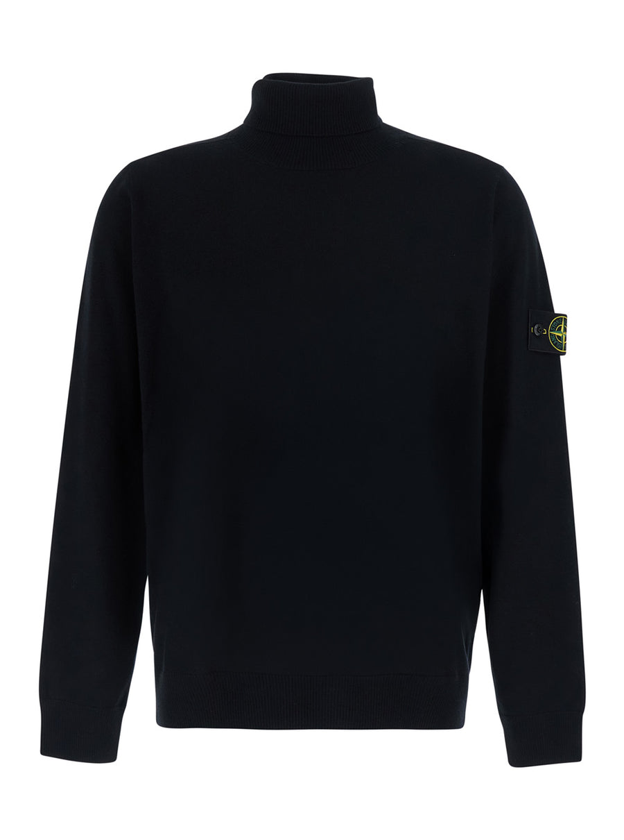 Sweater, Black Wool Tops