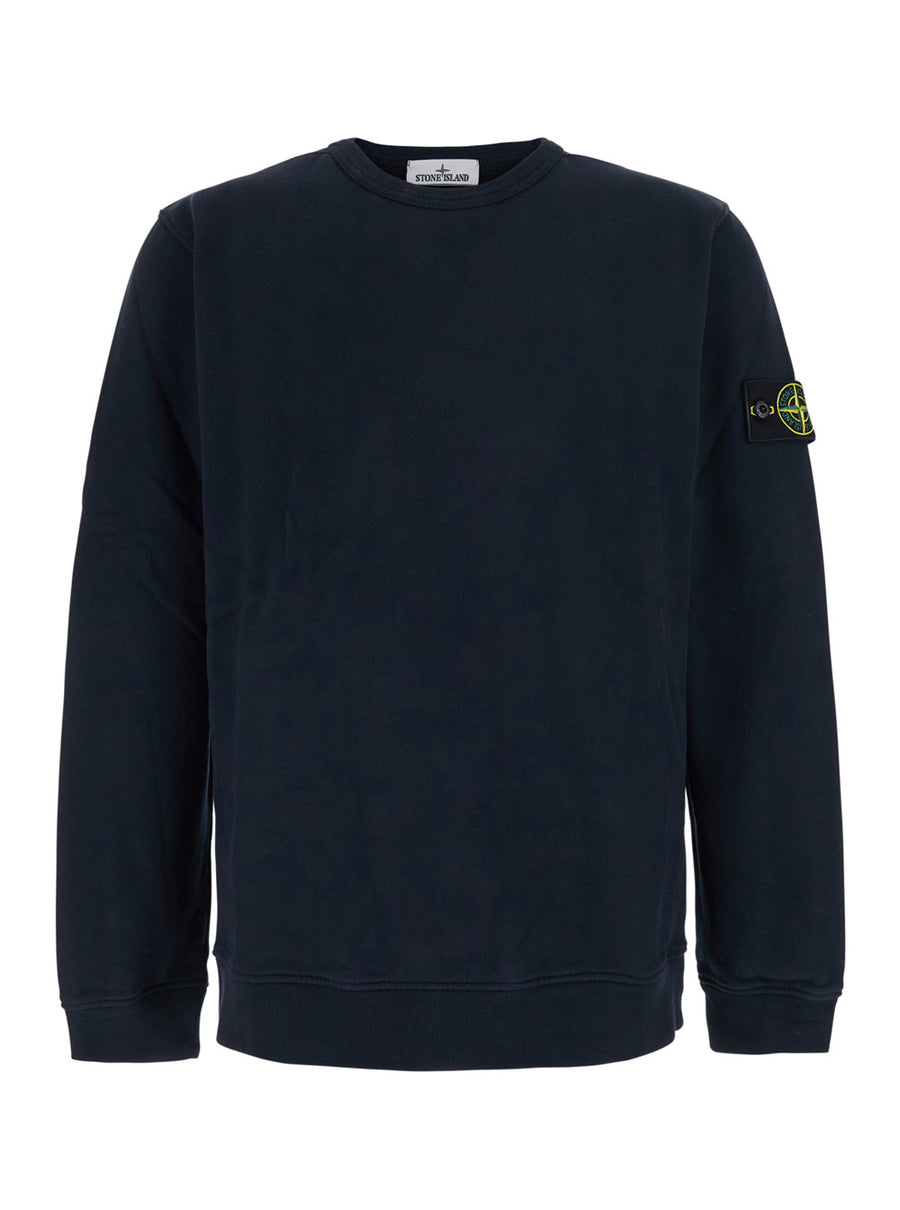 Hooded Zip-Up Sweatshirt Blue Organic Cotton Sweatshirts
