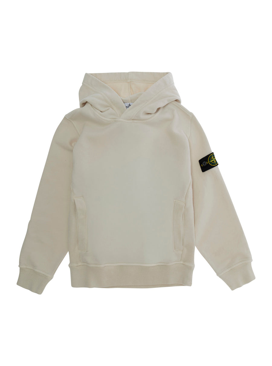 Boys Hoodie Sweater White Cotton Hoods & Sweatshirts
