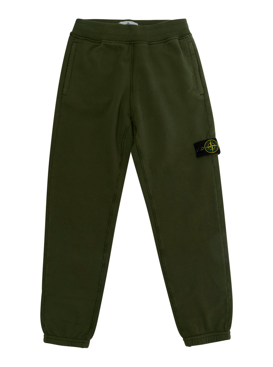 Sweat Bottoms Green Cotton Trousers