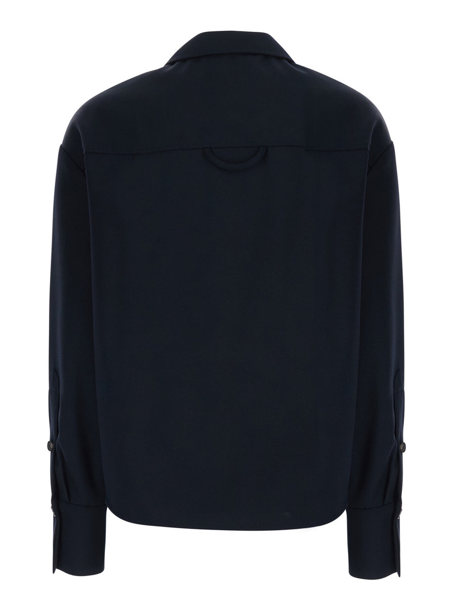 Sweater Britt V-Neck Blue Tops