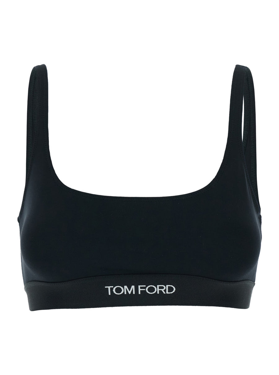 Bralette Black Modal Stretch Tops
