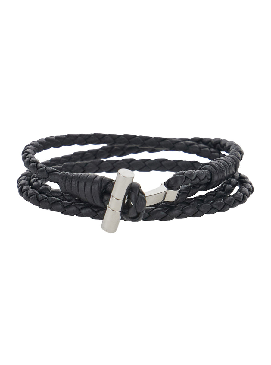 Bracelet Black Leather Calf Bracelets