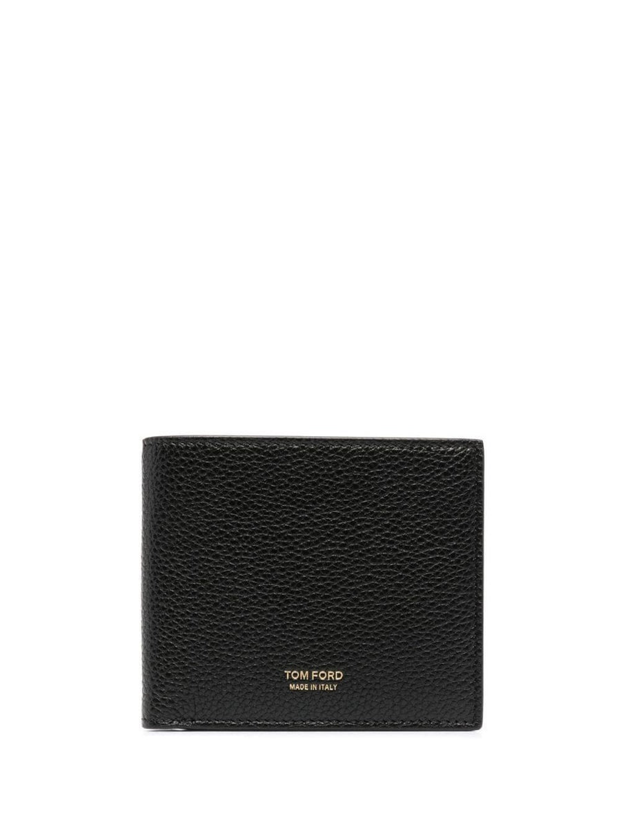 Bi-Fold Wallet Black Leather Calf