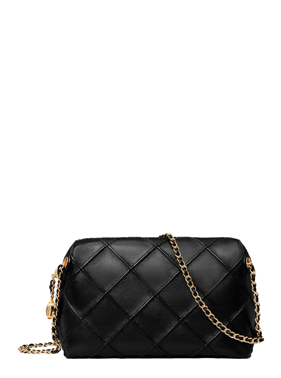 Shoulder Bag Fleming Black Leather Lambskin