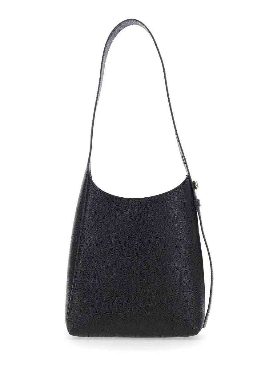Shoulder Bag Romy Piccola Grained Black Leather Cow