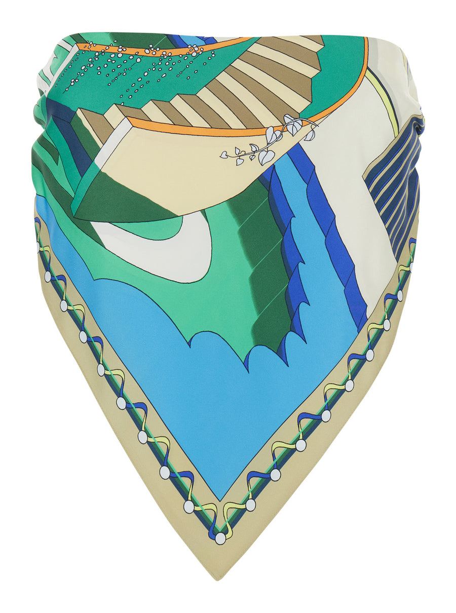 Silk Scarf Top Multicolour Tops