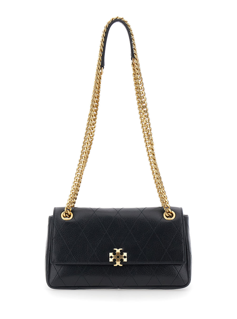 Shoulder Bag Charlie Small Black Leather Cow