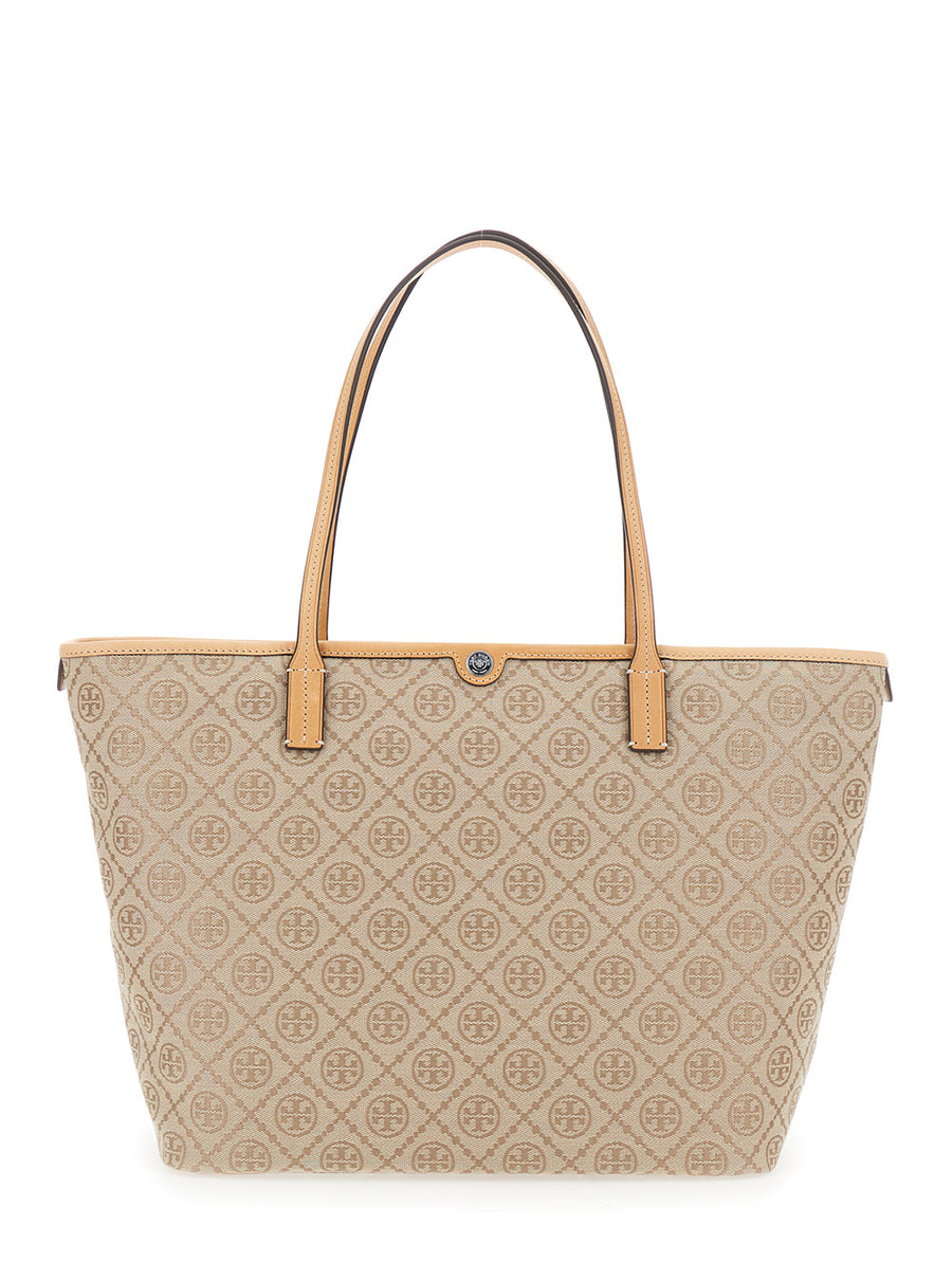 Tote Bag Beige Canvas Cotton