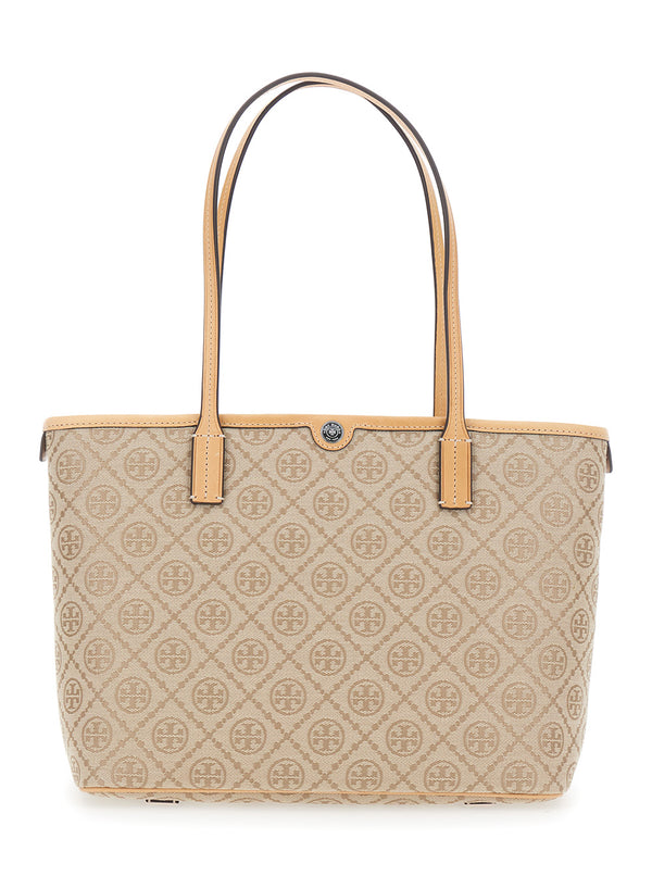 Tote Bag Beige Canvas Cotton