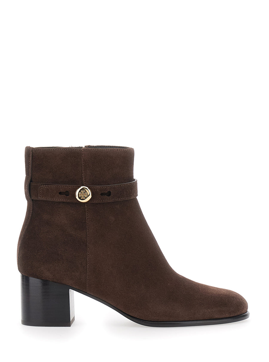 Ankle Boots Romy Brown Suede Calf Leather