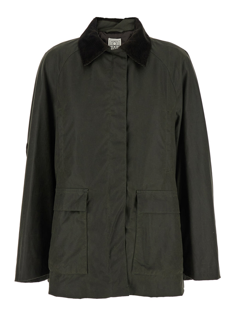 Jacket Green Cotton Organic Coat