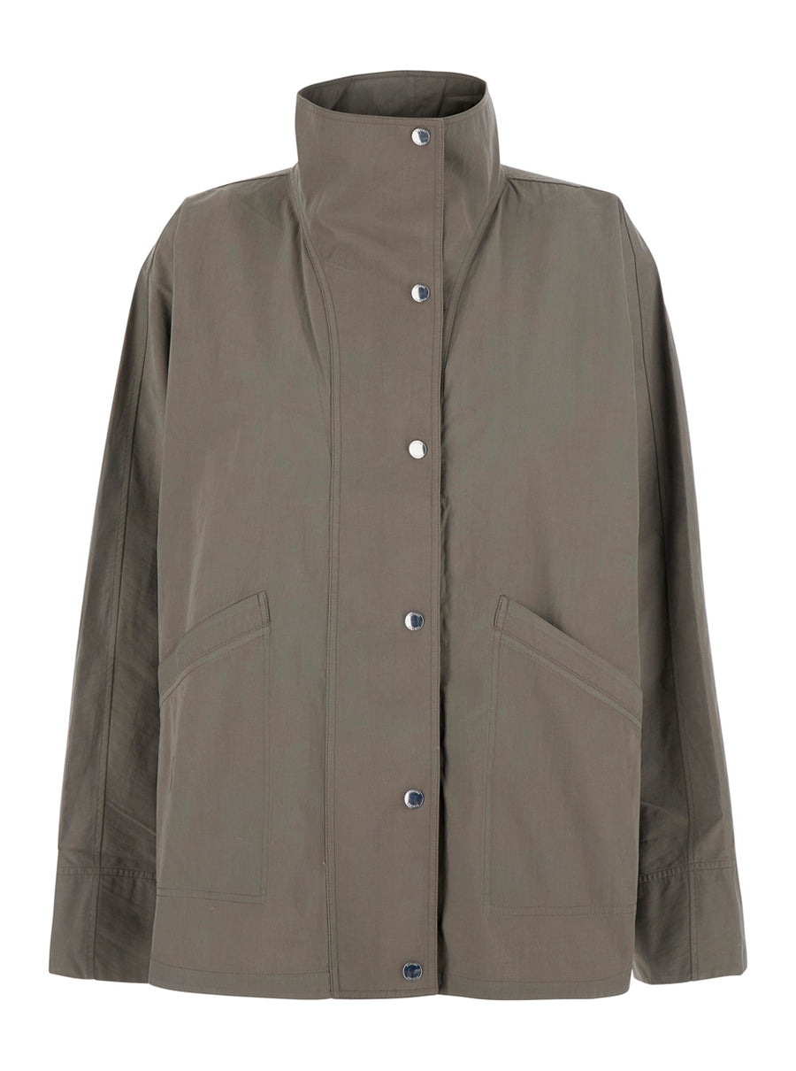 Parachute Jacket Grey Cotton Organic Coat