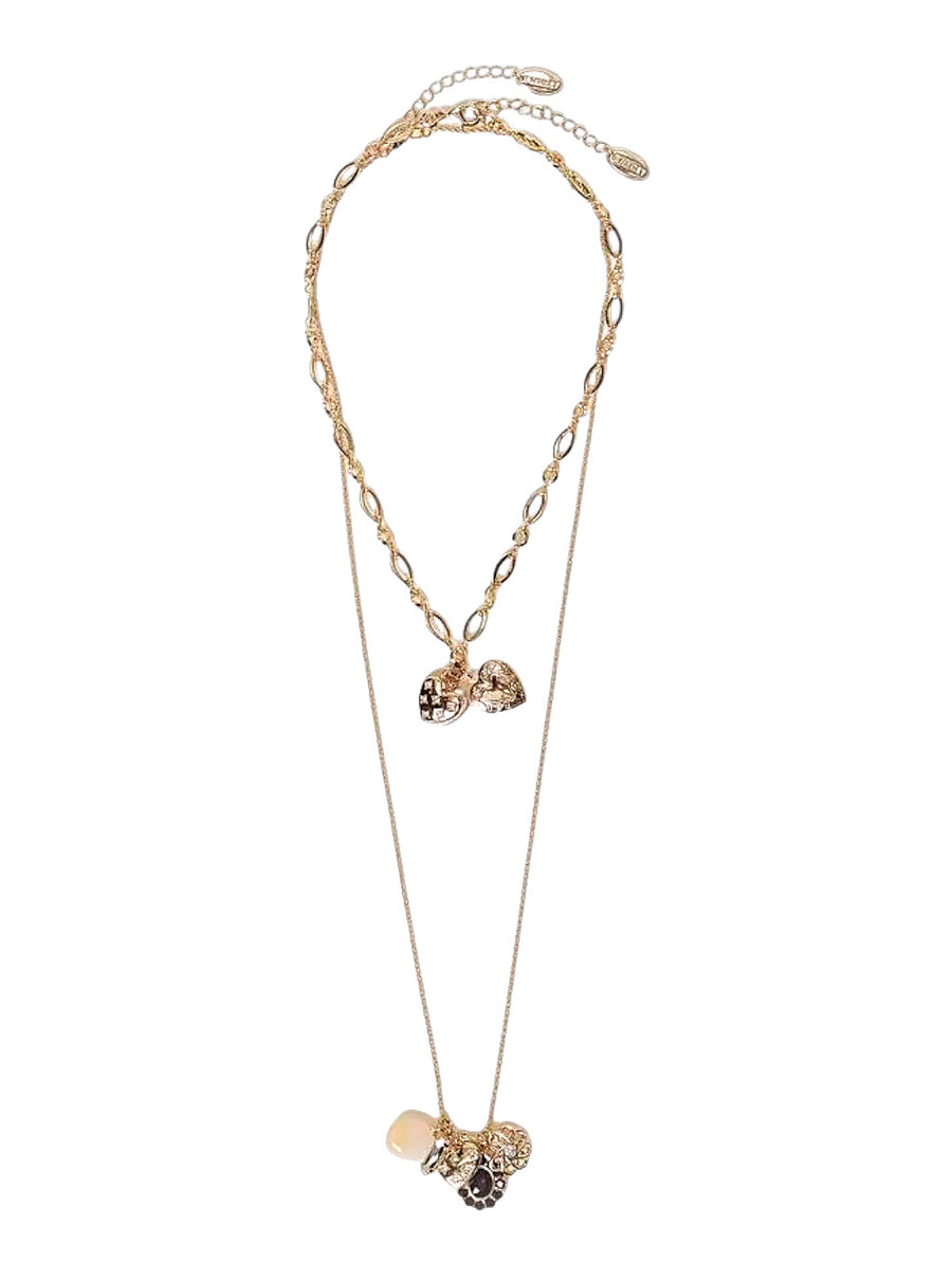 Necklace With Metallic Chain Brass Necklaces