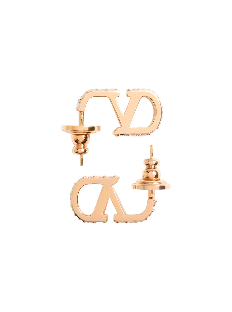 Earrings Vlogo Bronze Metallic