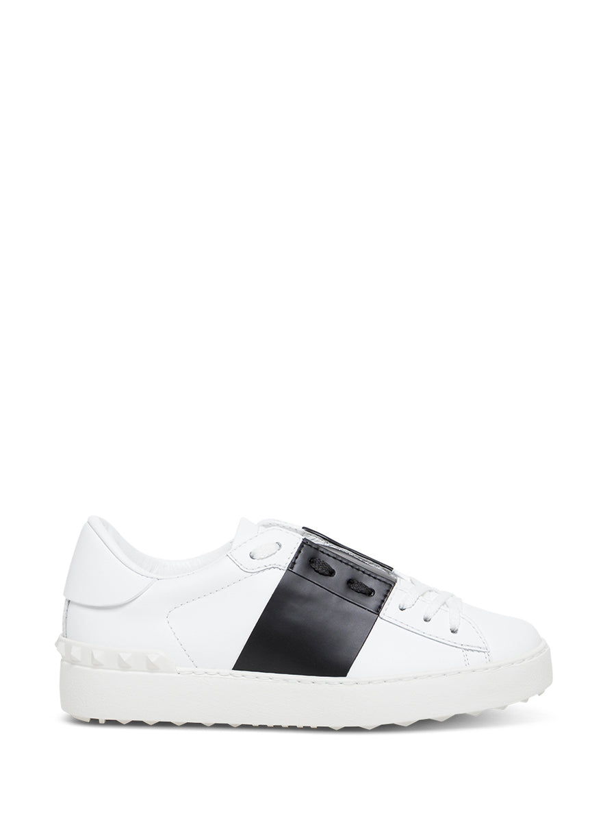 Sneakers Open White Leather Calfskin Trainers
