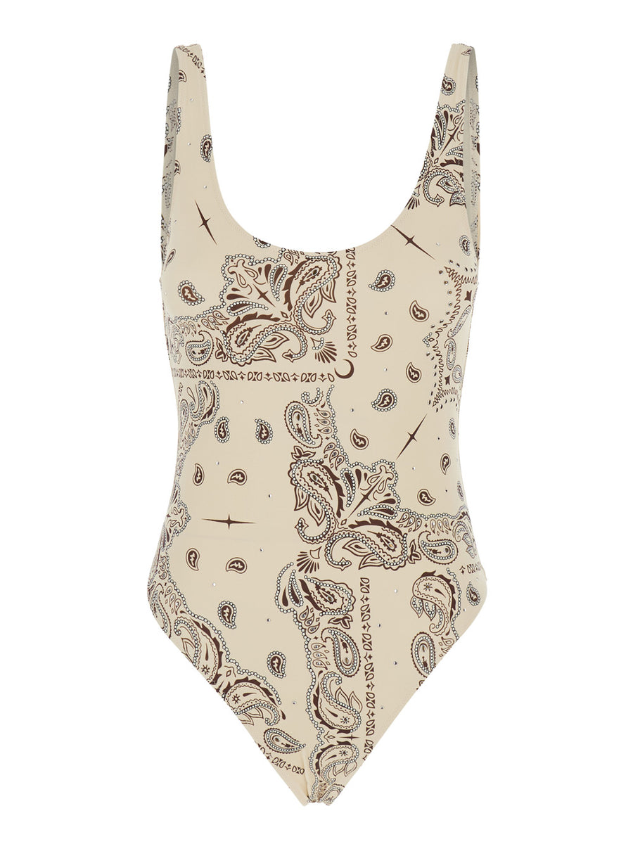 One-Piece Swimsuit White Polyamide Swimwear