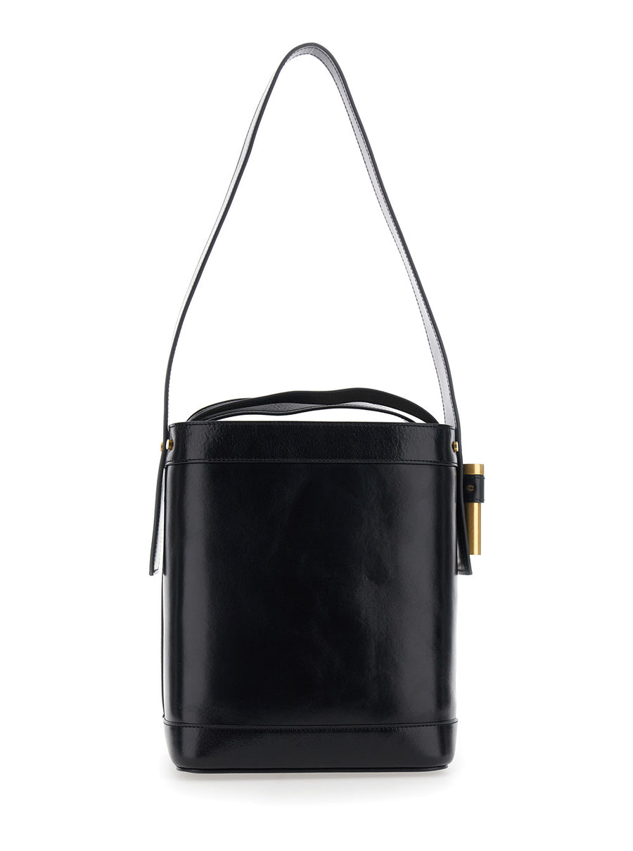 Leather Bucket Bag Brown Shoulder