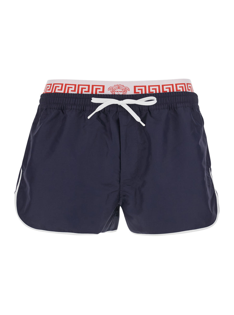 Swim Shorts Blue Polyester Beachwear