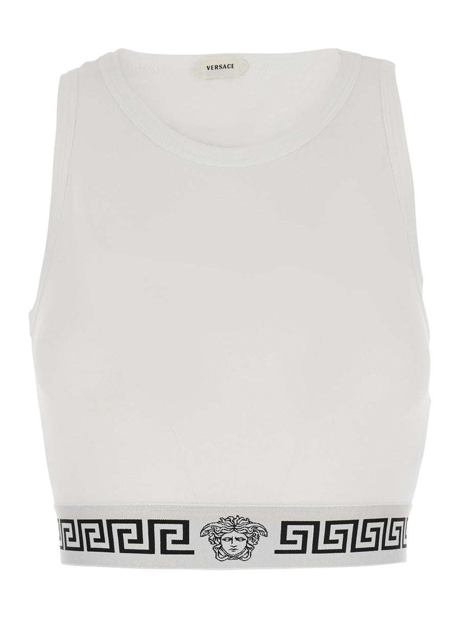 Jersey Top White Cotton Tops