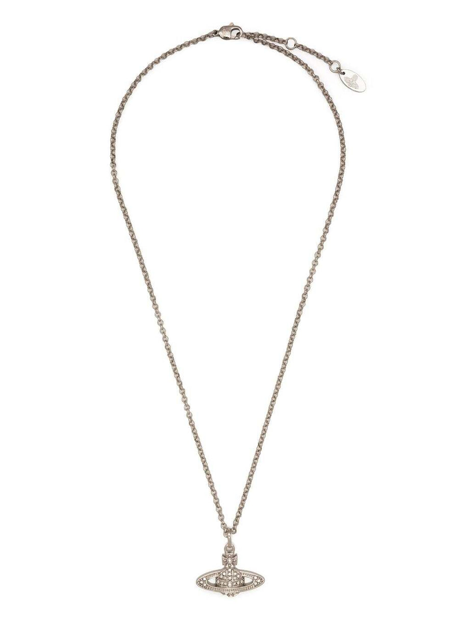 Necklace With Orb Pendant Silver-Tone Brass Metallic Necklaces