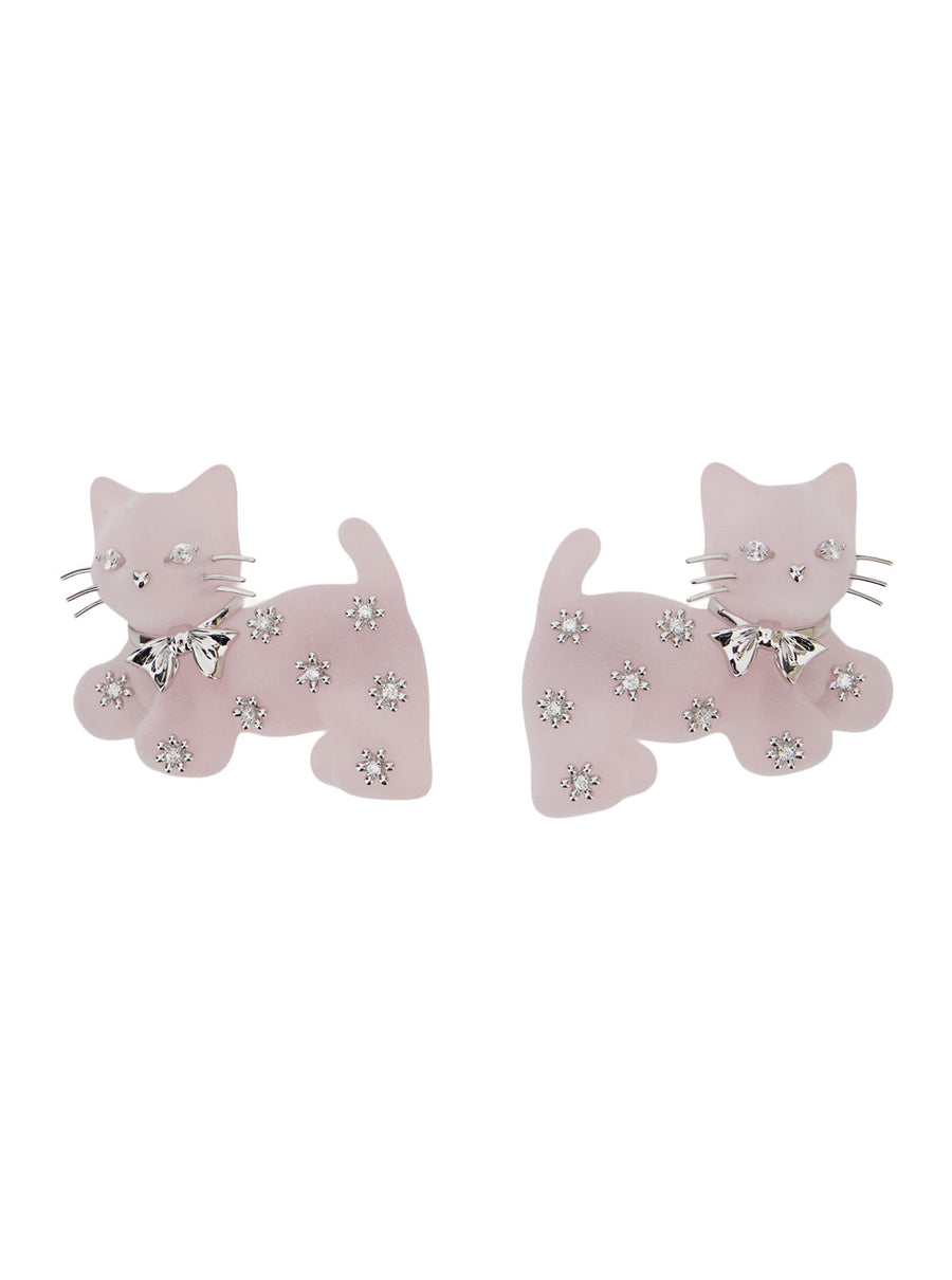 Hair Clip Kitten Pink Plastic Accessories