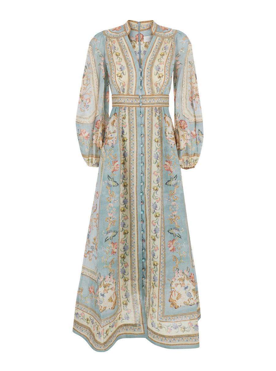 Long Dress Roselight Multicolour Linen