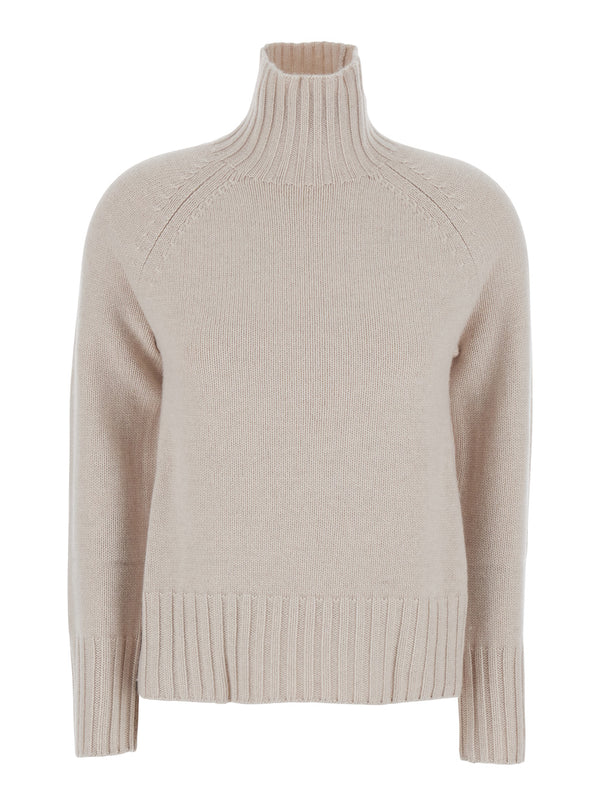 Sweater Mantova White Wool-Cashmere Tops