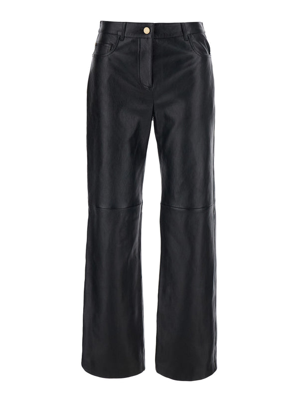 Trousers Pesca Black Leather Lamb