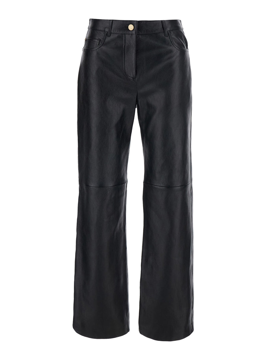 Trousers Pesca Black Leather Lamb