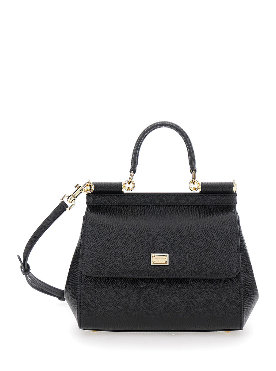Handbag Sicily Medium Black Leather Handbags
