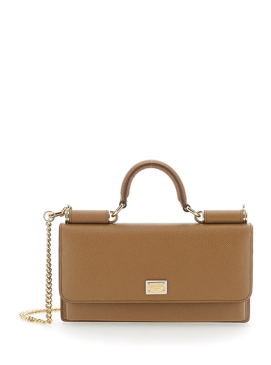 Leather Mini Bag Brown