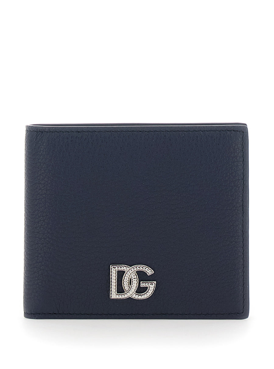 Bi-Fold Leather Wallet, Blue
