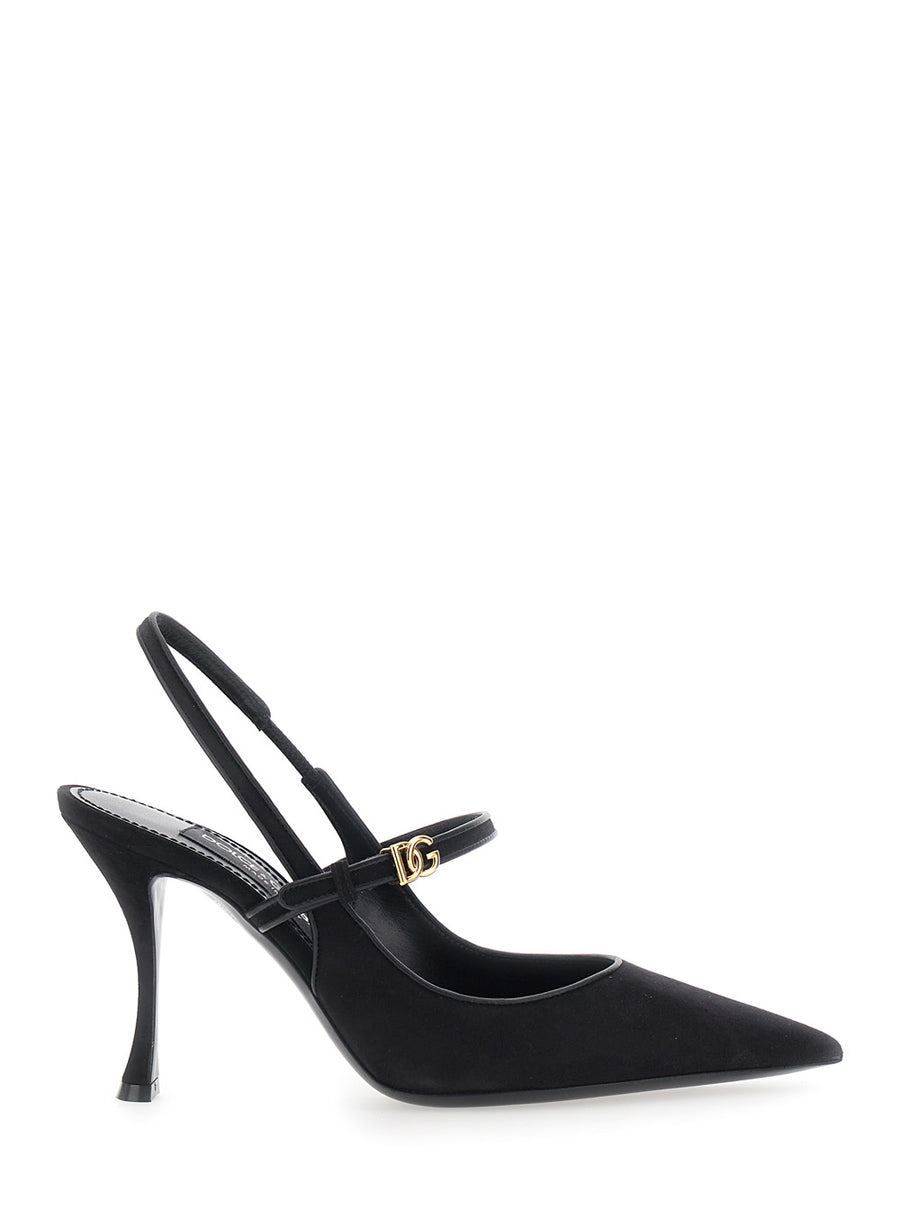 Slingback Pumps Black Suede