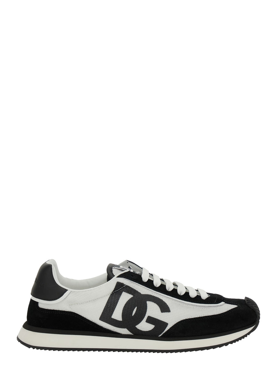 Sneakers Aria White-Black Leather White/black Lambskin Trainers