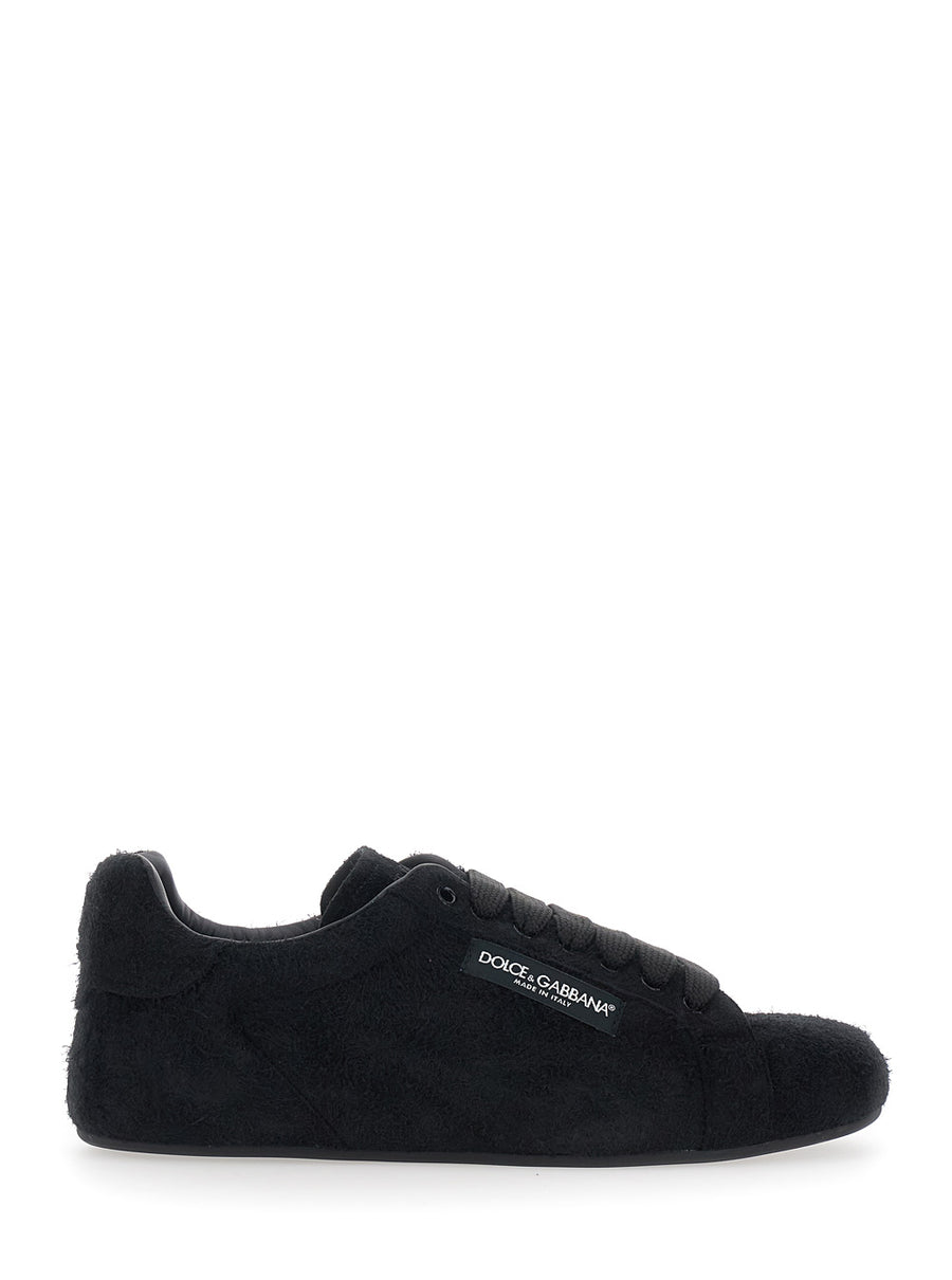 Sneakers Portofino Black Suede Upper Trainers