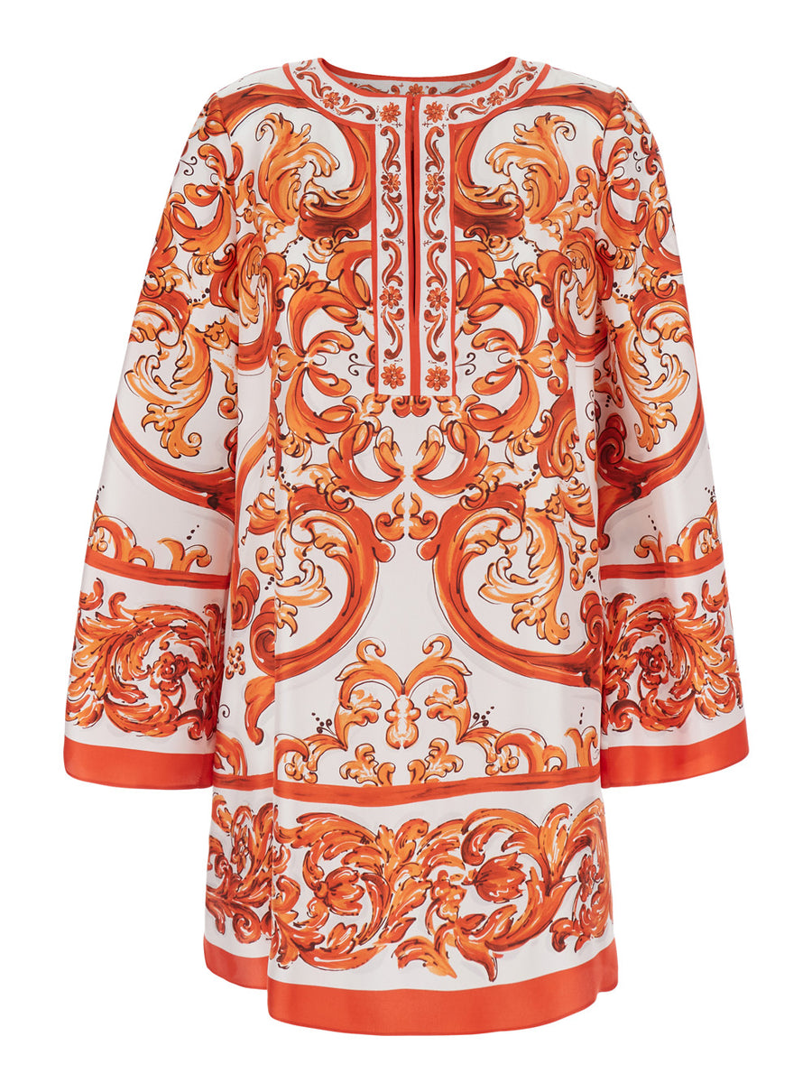 Dress Orange Silk