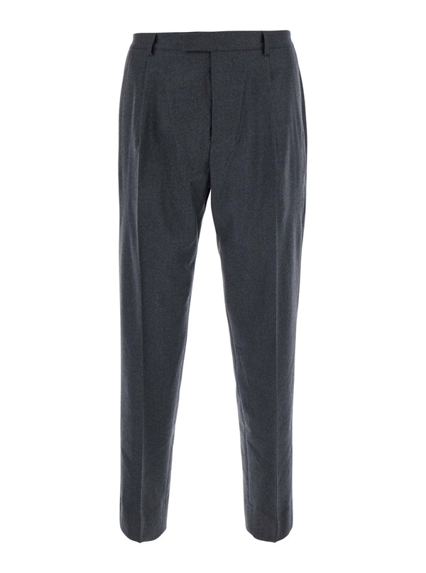 Straight-Leg Trousers Oversease Grey Technical Fabric