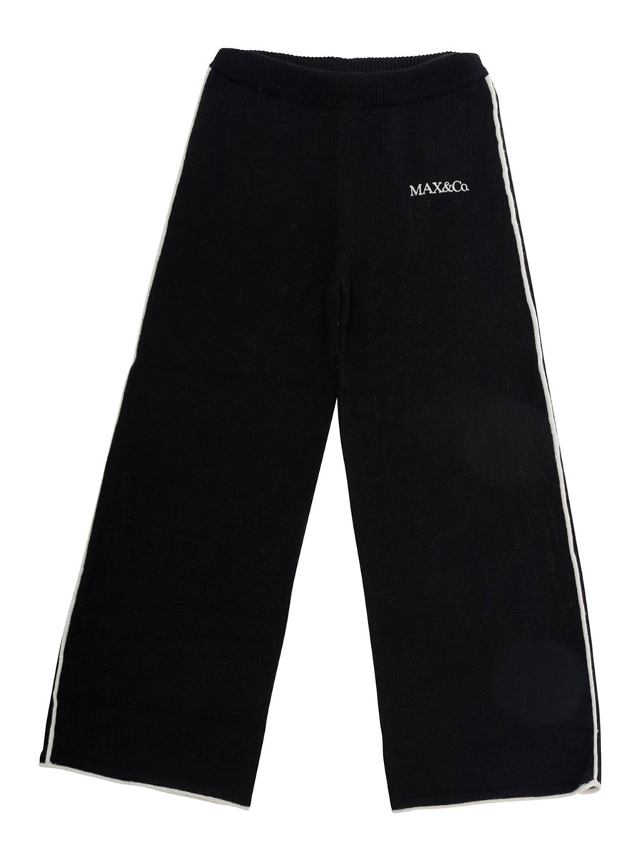 Girls Wool-Blend Trousers Black