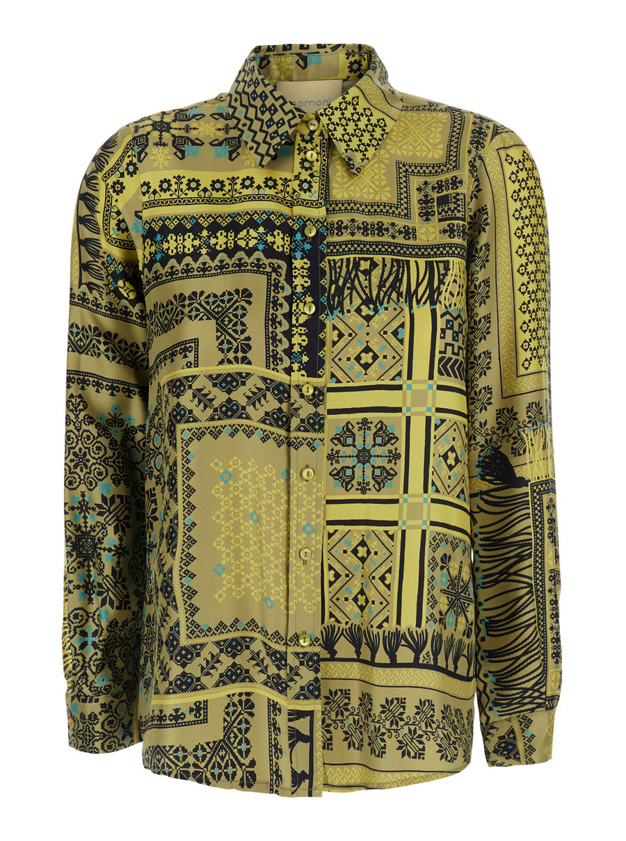 Shirt, Yellow Silk Blouses